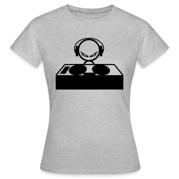 discjockey - Frauen T-Shirt - Grau meliert - Vorne - AI Model Female 172 dark (172cm)