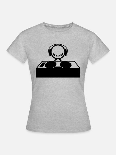 DJ - T-shirt Femme - gris chiné
