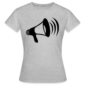 Megaphon - Frauen T-Shirt - Grau meliert - Vorne - AI Model Female 172 dark (172cm)