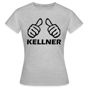 kellner - Frauen T-Shirt - Grau meliert - Vorne - AI Model Female 172 dark (172cm)
