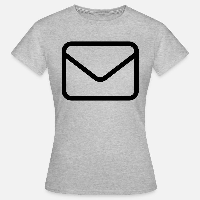 E-Mail Briefumschlag - Frauen T-Shirt - Grau meliert
