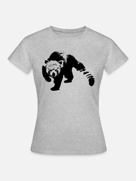 kleiner panda - Frauen T-Shirt - Grau meliert