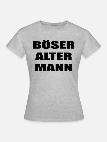 Böser Alter Mann - Frauen T-Shirt - Grau meliert