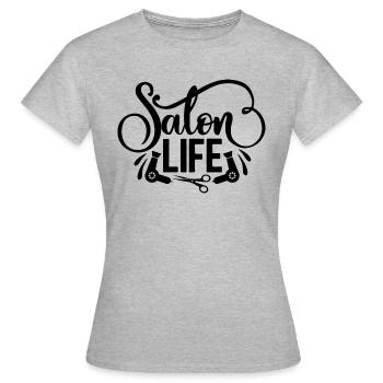 Salon Life Friseur - Frauen T-Shirt - Grau meliert - Vorne - AI Model Female 172 dark (172cm)