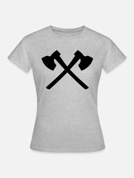Axt - Frauen T-Shirt - Grau meliert