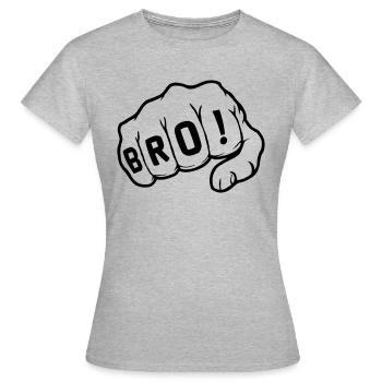 Bro Fist! - Women's T-Shirt - heather grey - Front - AI Model Female 172 dark (172cm)