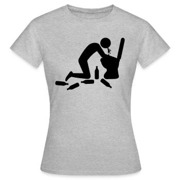 Vomit Toilette - Frauen T-Shirt - Grau meliert - Vorne - AI Model Female 172 dark (172cm)