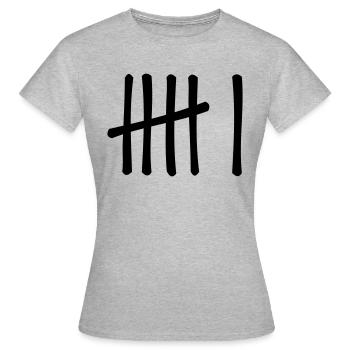 Sechs - Frauen T-Shirt - Grau meliert - Vorne - AI Model Female 172 dark (172cm)