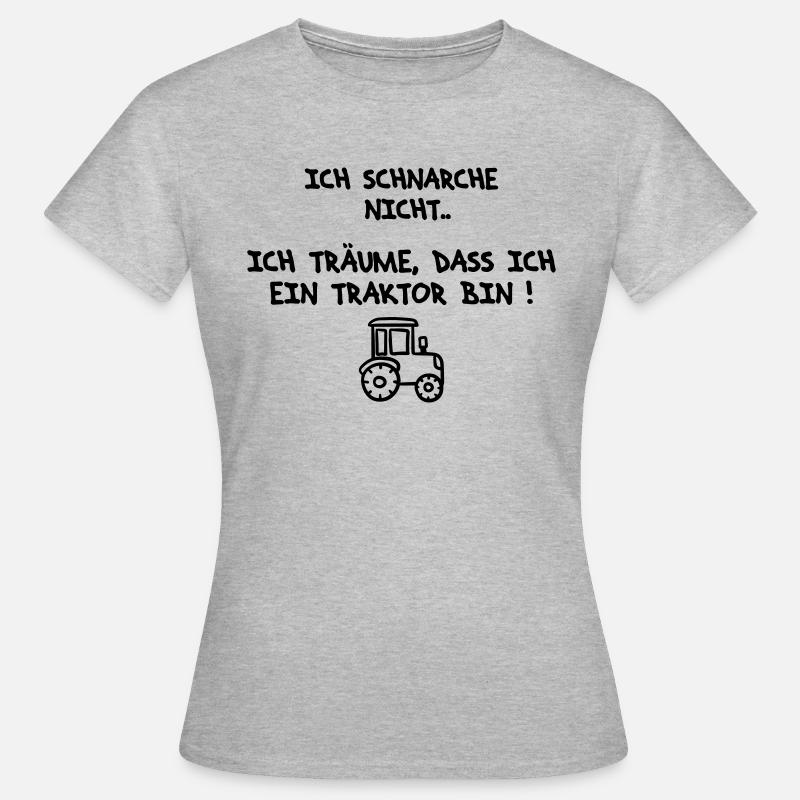 Traktor Traum - Frauen T-Shirt - Grau meliert