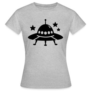 ufo - Women's T-Shirt - heather grey - Front - AI Model Female 172 dark (172cm)