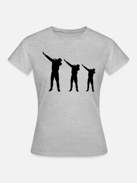 dabbing design - Frauen T-Shirt - Grau meliert