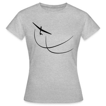 kunstflug Segelflugzeug Segelfliegen Segelflieger - Frauen T-Shirt - Grau meliert - Vorne - AI Model Female 172 dark (172cm)
