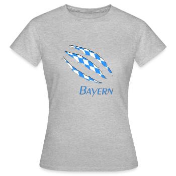 Bayern bayern - Frauen T-Shirt - Grau meliert - Vorne - AI Model Female 172 dark (172cm)