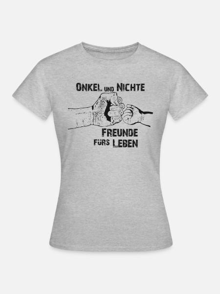Onkel und Nichte - Frauen T-Shirt - Grau meliert