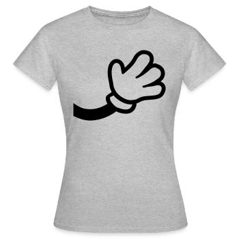 Geste de la main comique - T-shirt Femme - gris chiné - Devant - AI Model Female 172 dark (172cm)