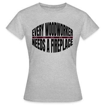 the carpenters funshirt lumber funny carpenter - Frauen T-Shirt - Grau meliert - Vorne - AI Model Female 172 dark (172cm)