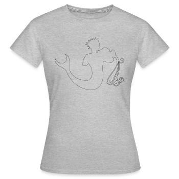 Verseau - T-shirt Femme - gris chiné - Devant - AI Model Female 172 dark (172cm)