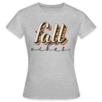 Fall Vibes - Women's T-Shirt - heather grey - Front - AI Model Female 172 dark (172cm)