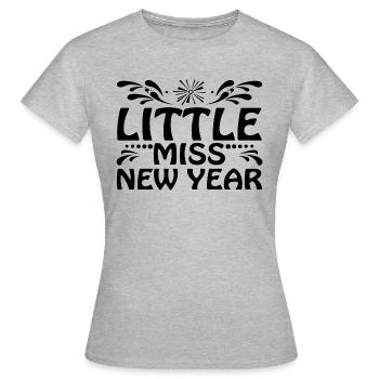 Petite Miss Nouvel An - T-shirt Femme - gris chiné - Devant - AI Model Female 172 dark (172cm)