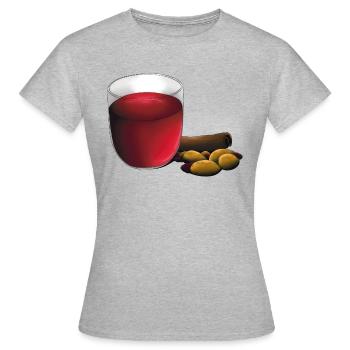 vin chaud - T-shirt Femme - gris chiné - Devant - AI Model Female 172 dark (172cm)