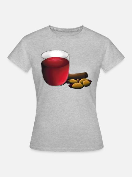 Glühwein - Frauen T-Shirt - Grau meliert