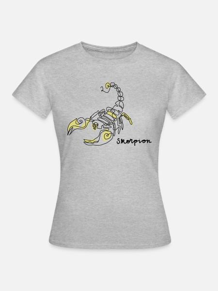 Sternzeichen Skorpion - Frauen T-Shirt - Grau meliert