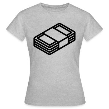 Argent - T-shirt Femme - gris chiné - Devant - AI Model Female 172 dark (172cm)