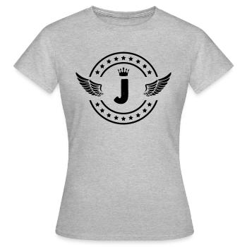 Armoiries J - T-shirt Femme - gris chiné - Devant - AI Model Female 172 dark (172cm)