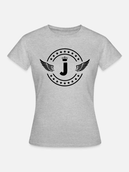 wappen j - Frauen T-Shirt - Grau meliert