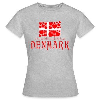 Danemark Danemark - T-shirt Femme - gris chiné - Devant - AI Model Female 172 dark (172cm)