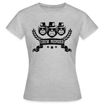 Membre de l’équipage de Gorilla - T-shirt Femme - gris chiné - Devant - AI Model Female 172 dark (172cm)