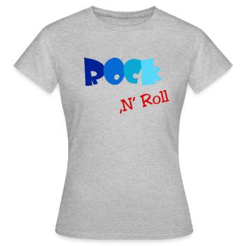 Rock n Roll - Frauen T-Shirt - Grau meliert - Vorne - AI Model Female 172 dark (172cm)