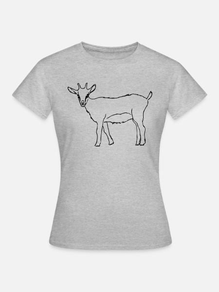 Ziege - Frauen T-Shirt - Grau meliert