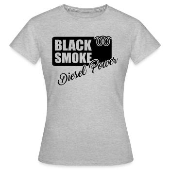 black smoke black - Frauen T-Shirt - Grau meliert - Vorne - AI Model Female 172 dark (172cm)