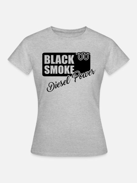 black smoke black - Frauen T-Shirt - Grau meliert
