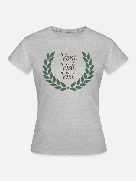 Veni. Vidi. Vici. - Frauen T-Shirt - Grau meliert