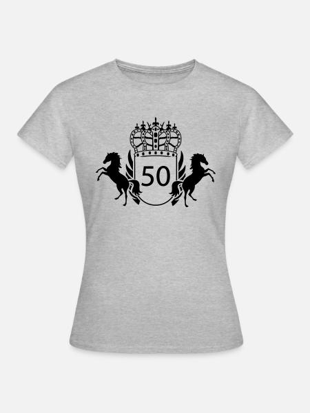 50 - Frauen T-Shirt - Grau meliert