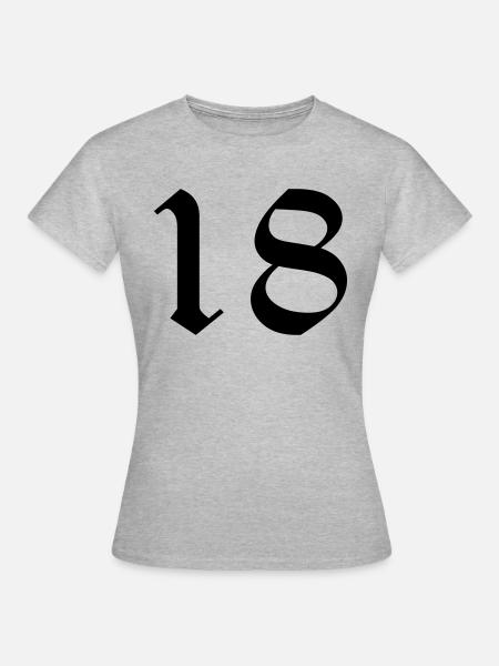 18 - Frauen T-Shirt - Grau meliert