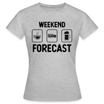 Prévisions du week-end 1 - (2) - T-shirt Femme - gris chiné - Devant - AI Model Female 172 dark (172cm)