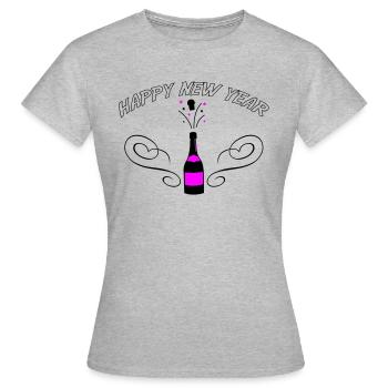 Bonne année ! - T-shirt Femme - gris chiné - Devant - AI Model Female 172 dark (172cm)