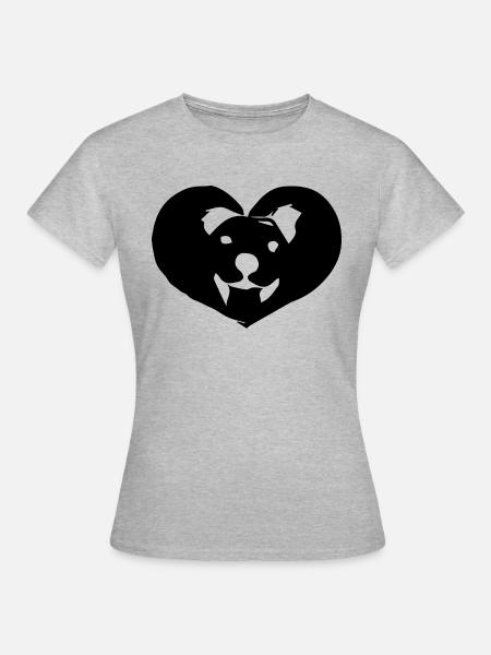 Hund Dog - Frauen T-Shirt - Grau meliert