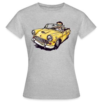 Gérard et son cabriolet jaune - T-shirt Femme - gris chiné - Devant - AI Model Female 172 dark (172cm)
