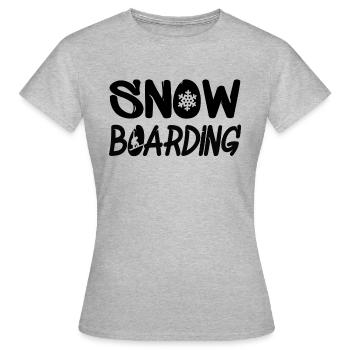 Snowboarding - Frauen T-Shirt - Grau meliert - Vorne - AI Model Female 172 dark (172cm)