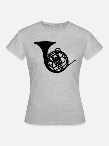 Horn - Frauen T-Shirt - Grau meliert