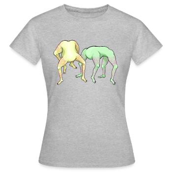 No Head José - T-shirt Femme - gris chiné - Devant - AI Model Female 172 dark (172cm)