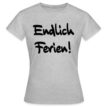 ferien - Frauen T-Shirt - Grau meliert - Vorne - AI Model Female 172 dark (172cm)