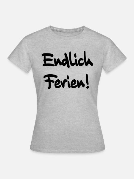 ferien - Frauen T-Shirt - Grau meliert