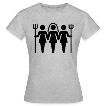 Brideguard (no text) - Frauen T-Shirt - Grau meliert - Vorne - AI Model Female 172 dark (172cm)