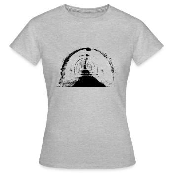 Tunnel #001 - Women's T-Shirt - heather grey - Front - AI Model Female 172 dark (172cm)