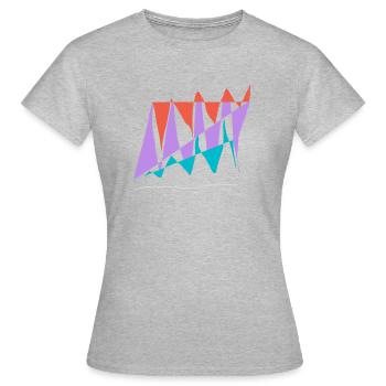 Abstract design Ausgleich der Bege und Täler - Frauen T-Shirt - Grau meliert - Vorne - AI Model Female 172 dark (172cm)